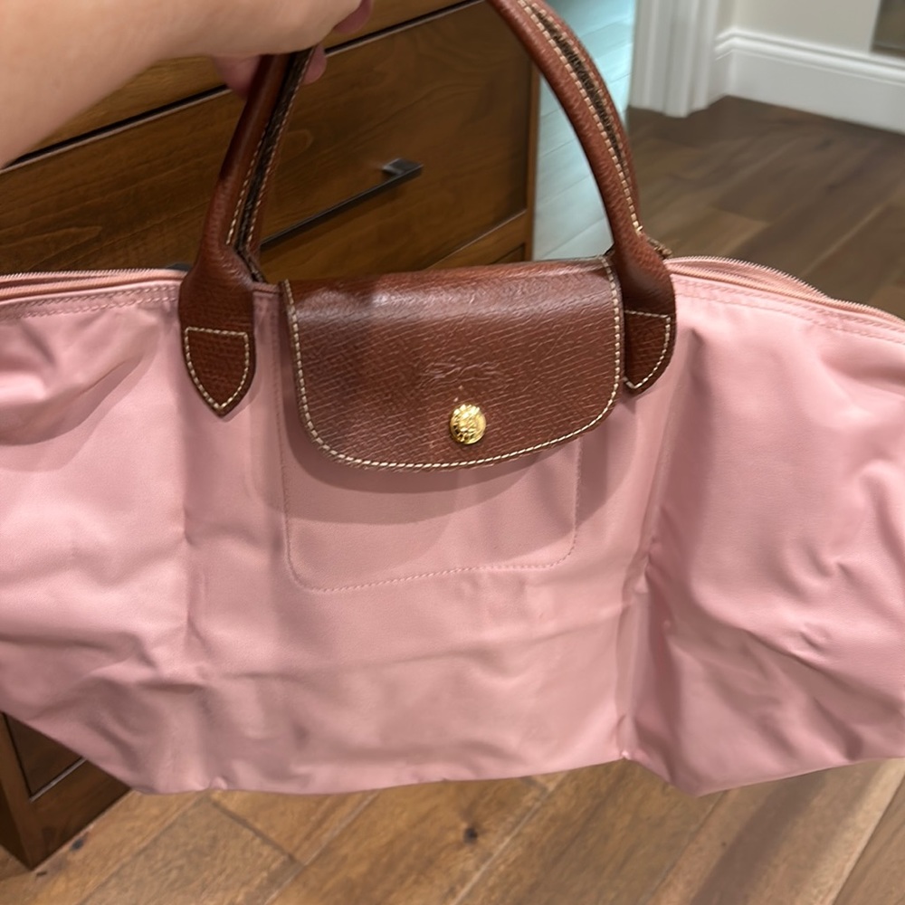 Longchamp Pink and Brown Tote Bag